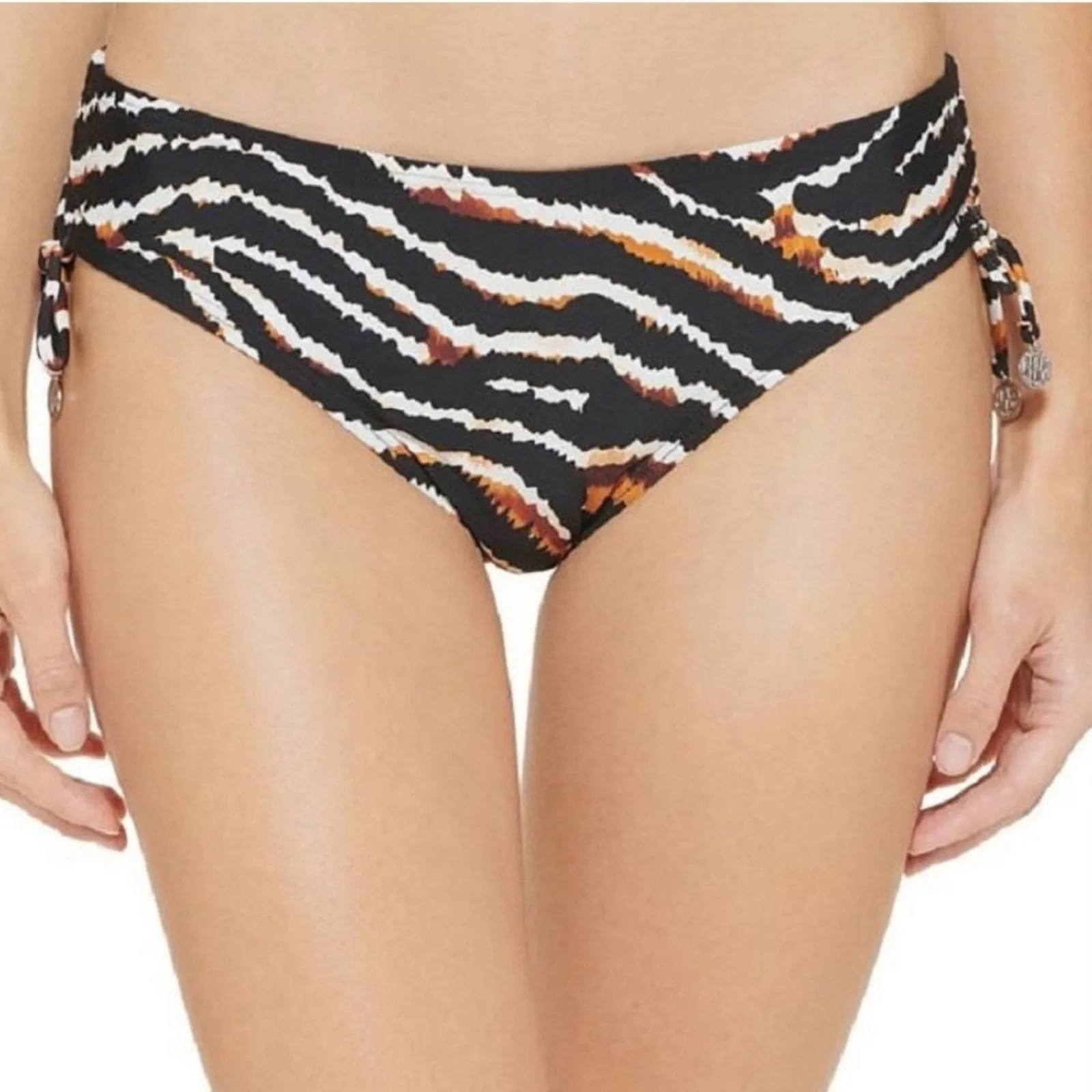 DKNY Printed Side Tie Bikini Bottom Swimsuit