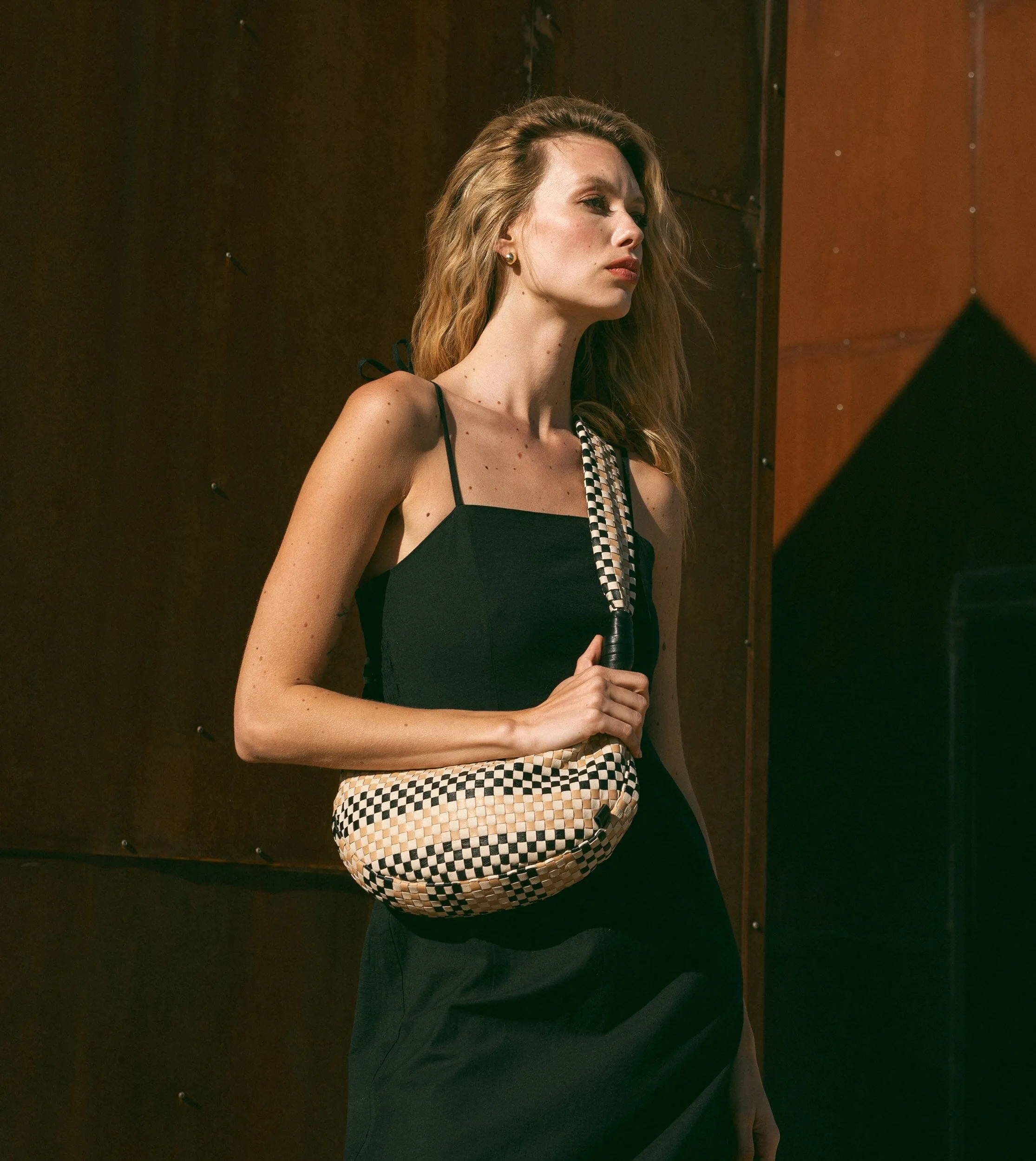 Dylan Woven Handbag | Black Multi