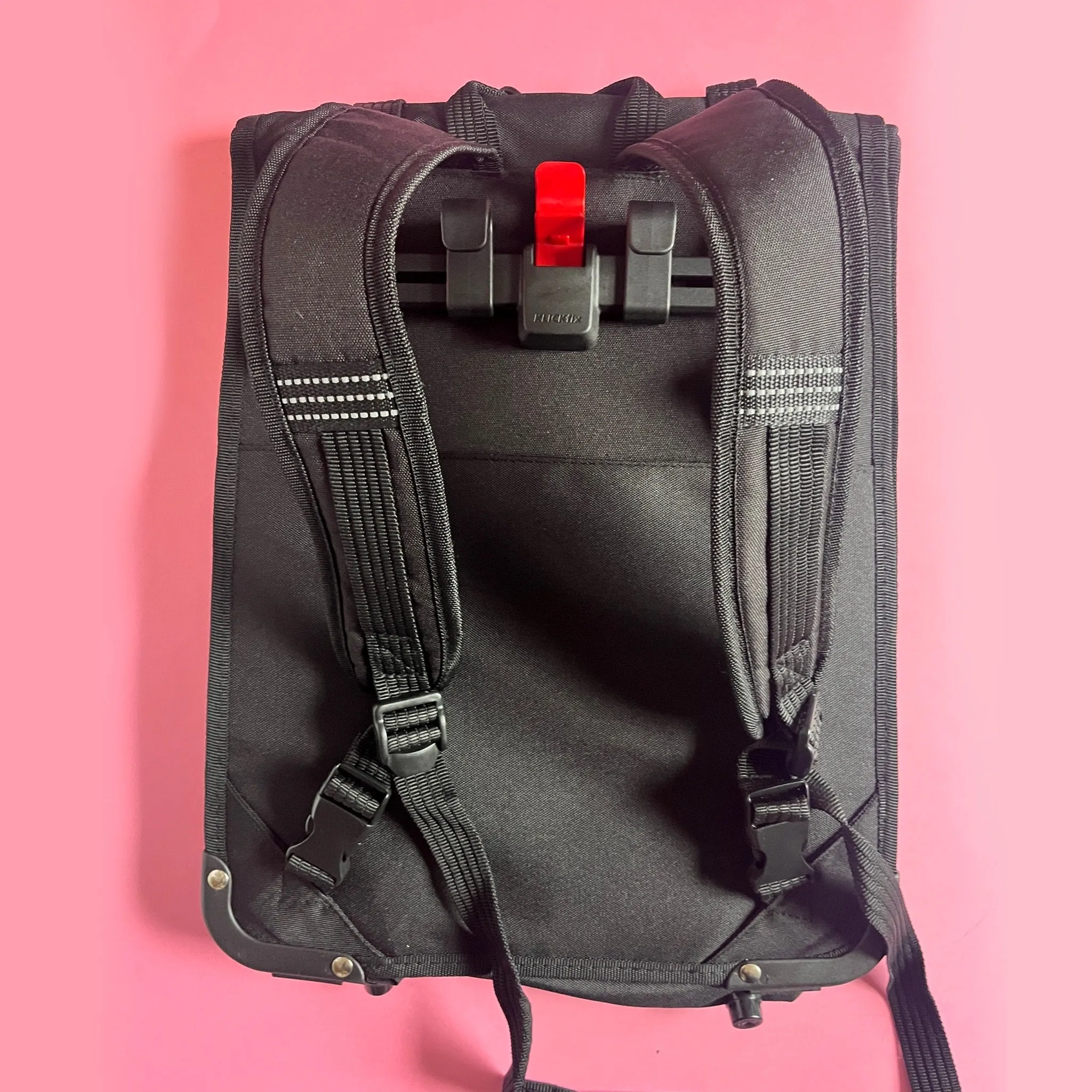 Eco nylon Rolltop Backpack Black with Klikfix pannier rail