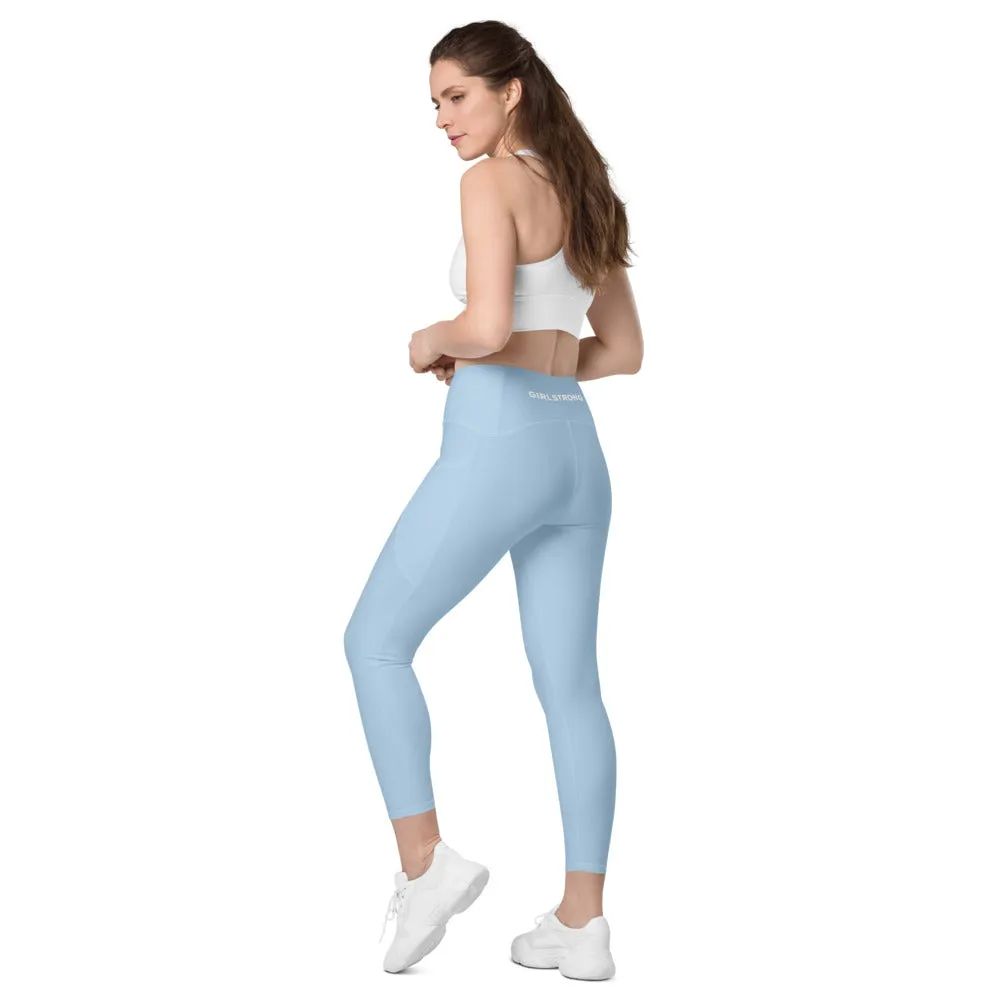 ELEVATED ESSENTIALS, THE PERFECT SIDE POCKET LEGGING LIGHT BLUE