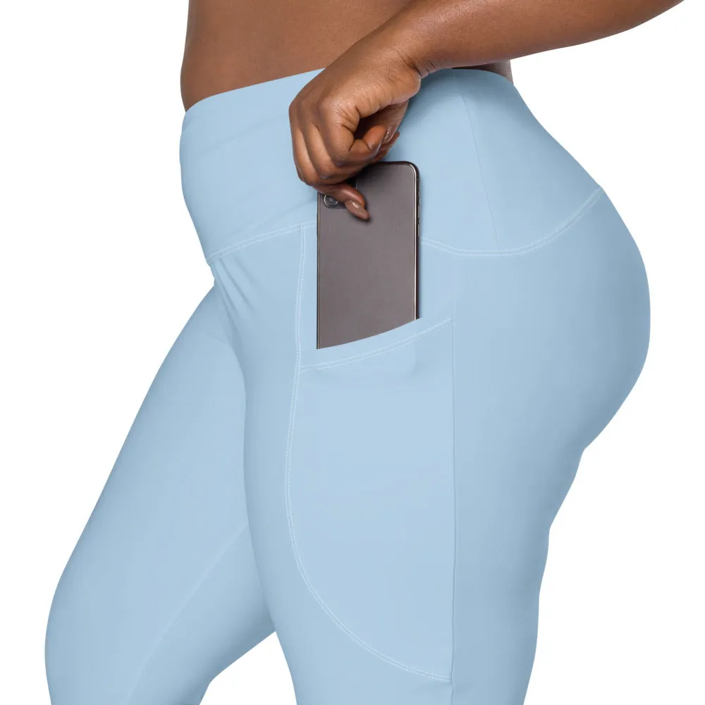 ELEVATED ESSENTIALS, THE PERFECT SIDE POCKET LEGGING LIGHT BLUE