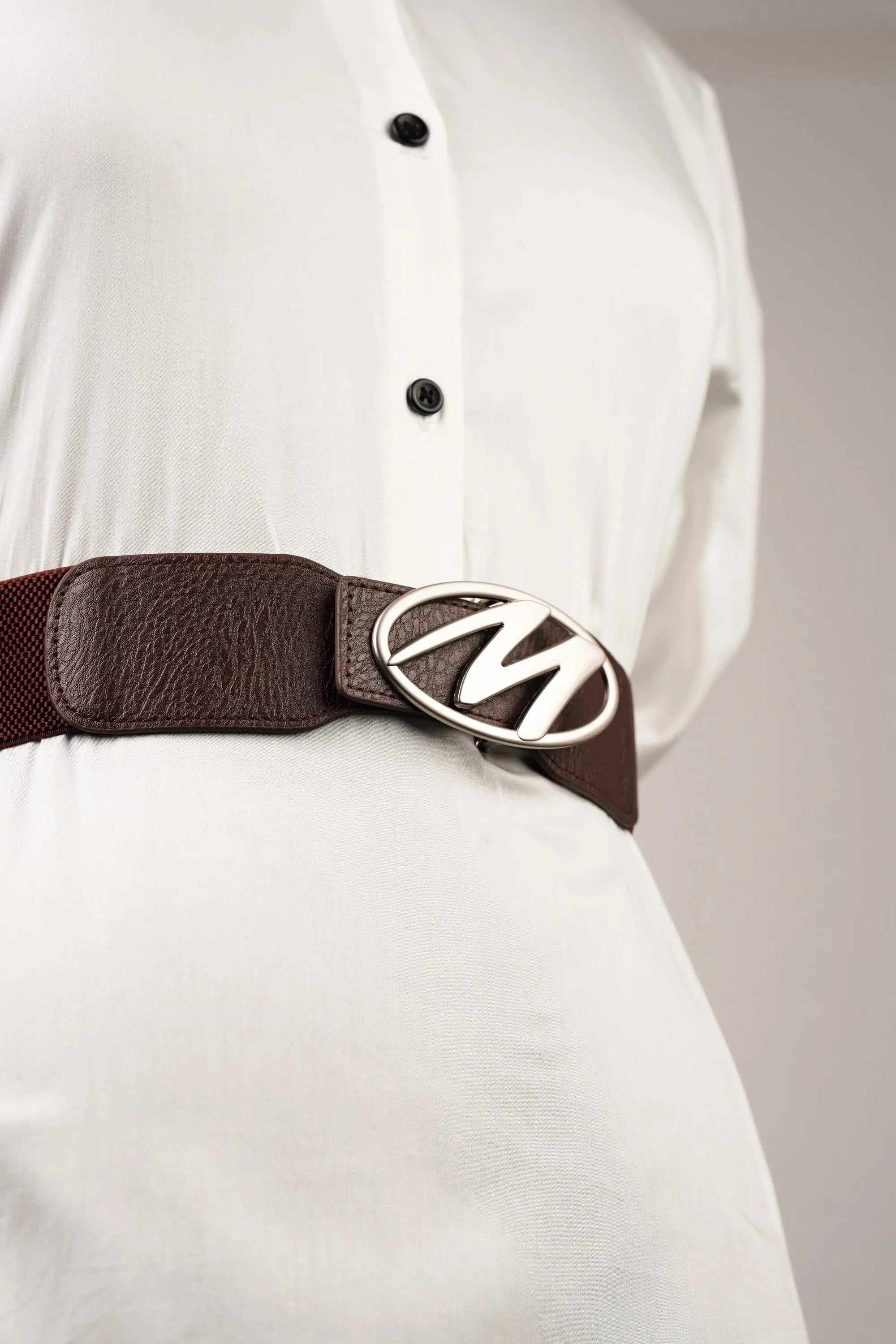 Essence Brown Elastic Belt