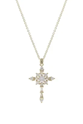 Fancy Cross Pendant Necklace