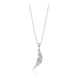 Fancy pendant in 10 carat white gold