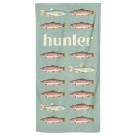 Freshwater Friends Personalized Kids Beach Towel