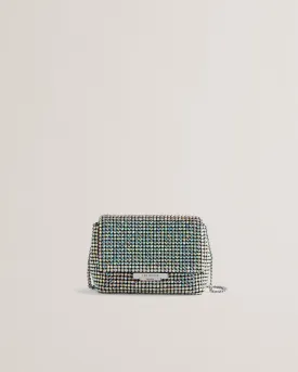 Gliters Crystal Mini Crossbody Bag Silver