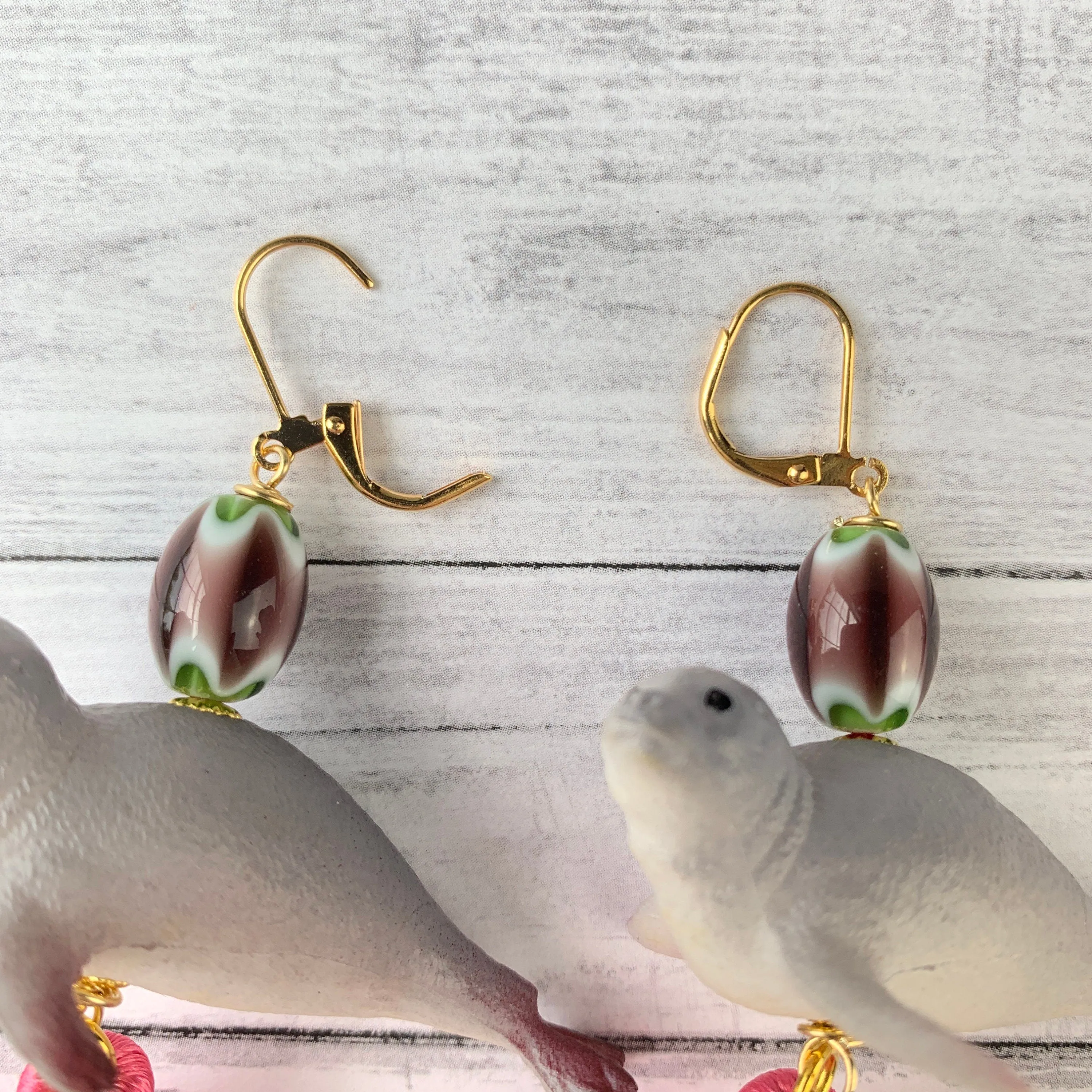 Gray Seal Statement Earrings