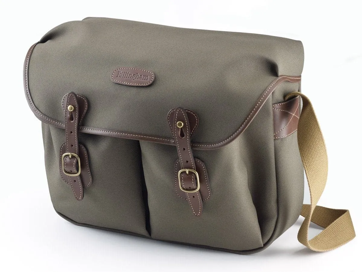 Hadley Large Camera Bag - Sage FibreNyte / Chocolate Leather