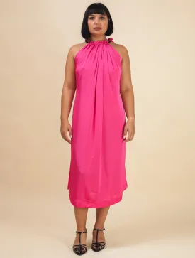 Halter Dress Satin (Barbie Pink)