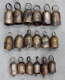 Handmade Decorative Tin Metal Craft Bells Shabby Chic Vintage Rustic 18 Pcs Lot