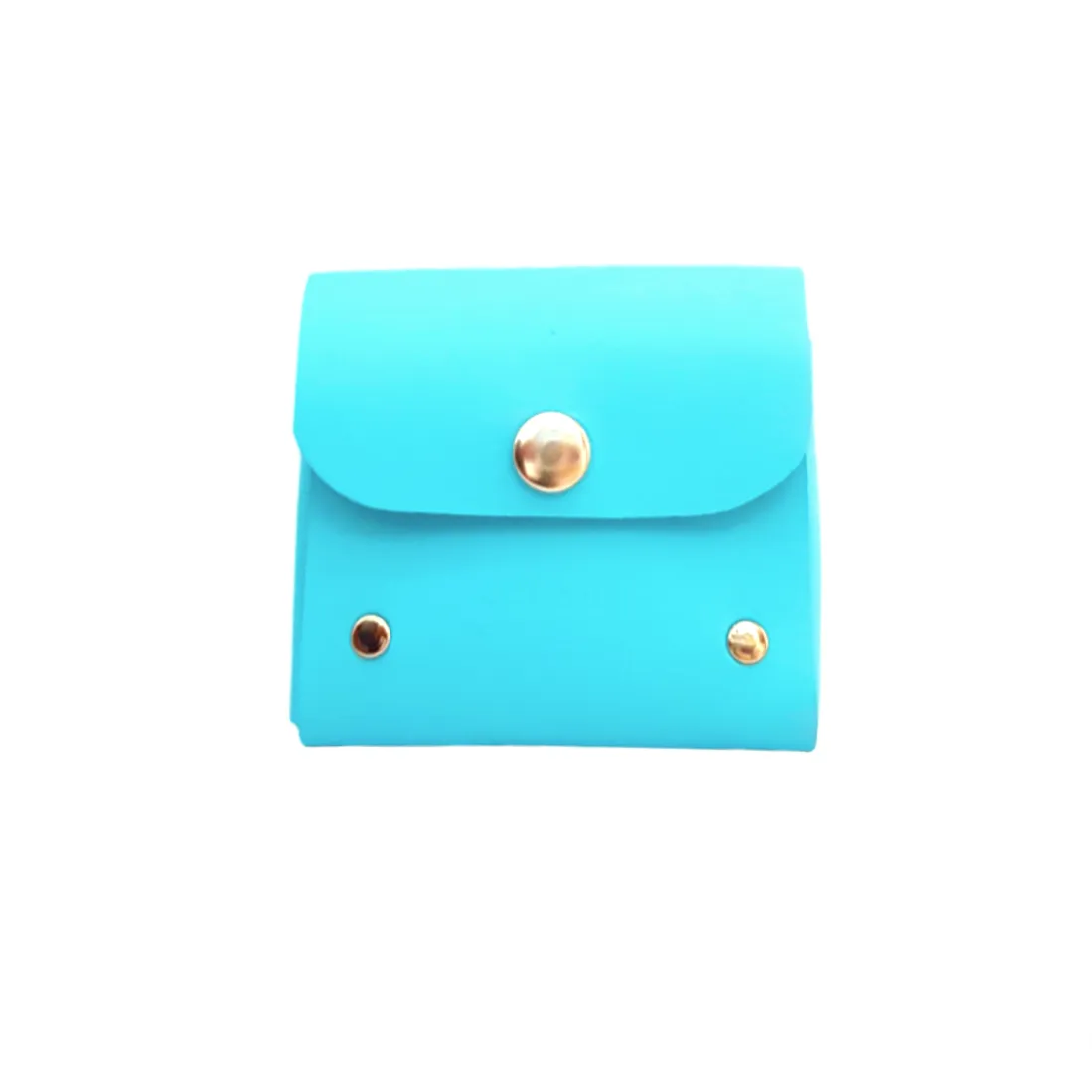 Handmade Leather Simple Coin Purse - Limpet - Shell Blue