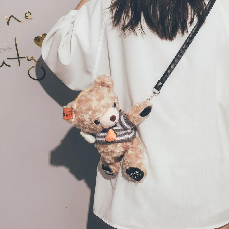 HARAJUKU CUTE BEAR PLUSH SHOULDER BAG BY8024