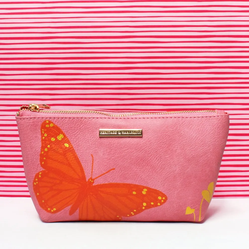 Heritage And Harlequin Butterfly Make Up Bag