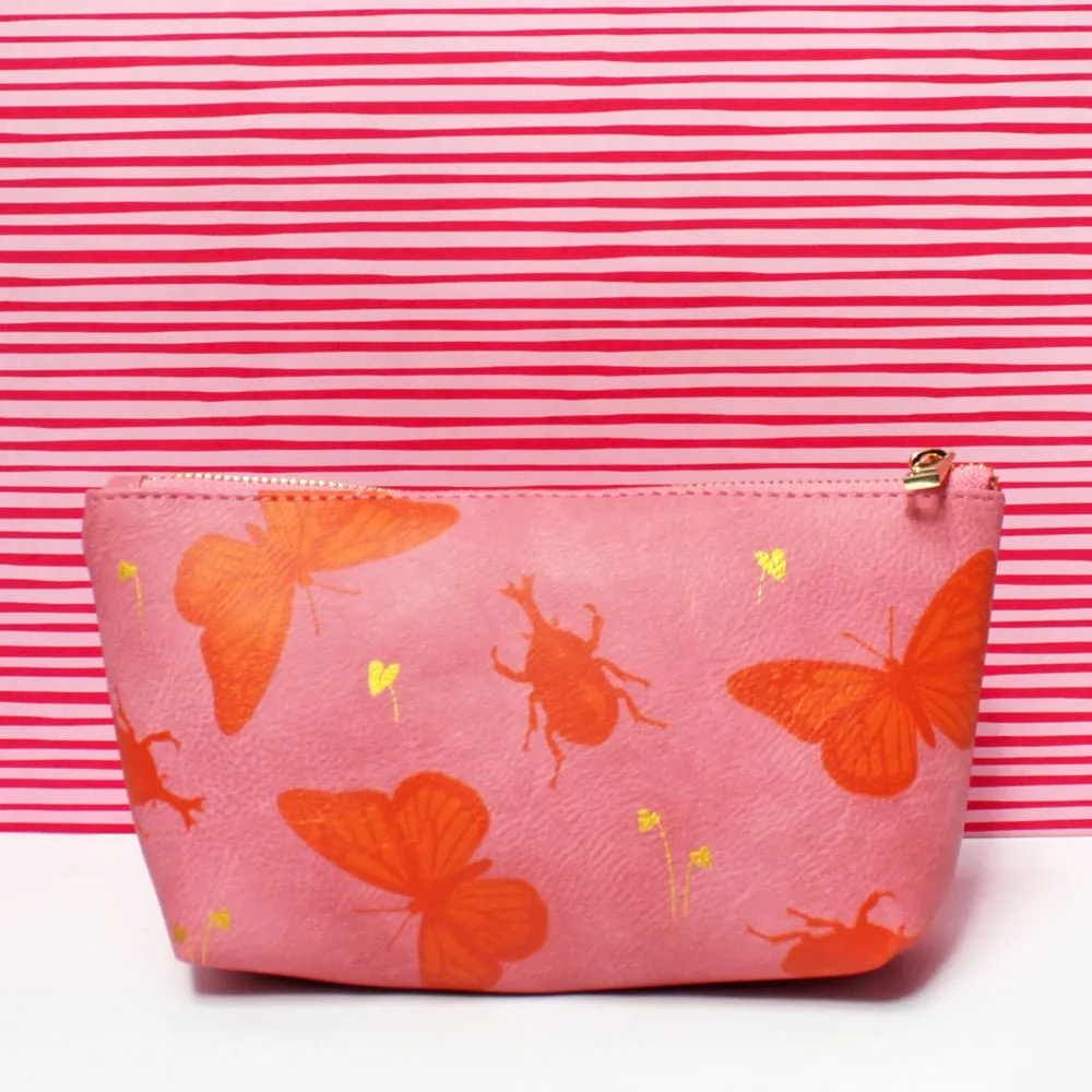 Heritage And Harlequin Butterfly Make Up Bag