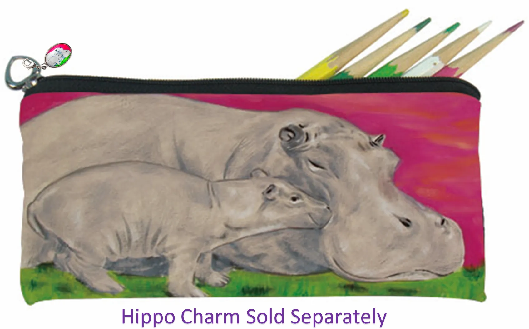 Hippo Kitten Pencil Bag -Communal Clan