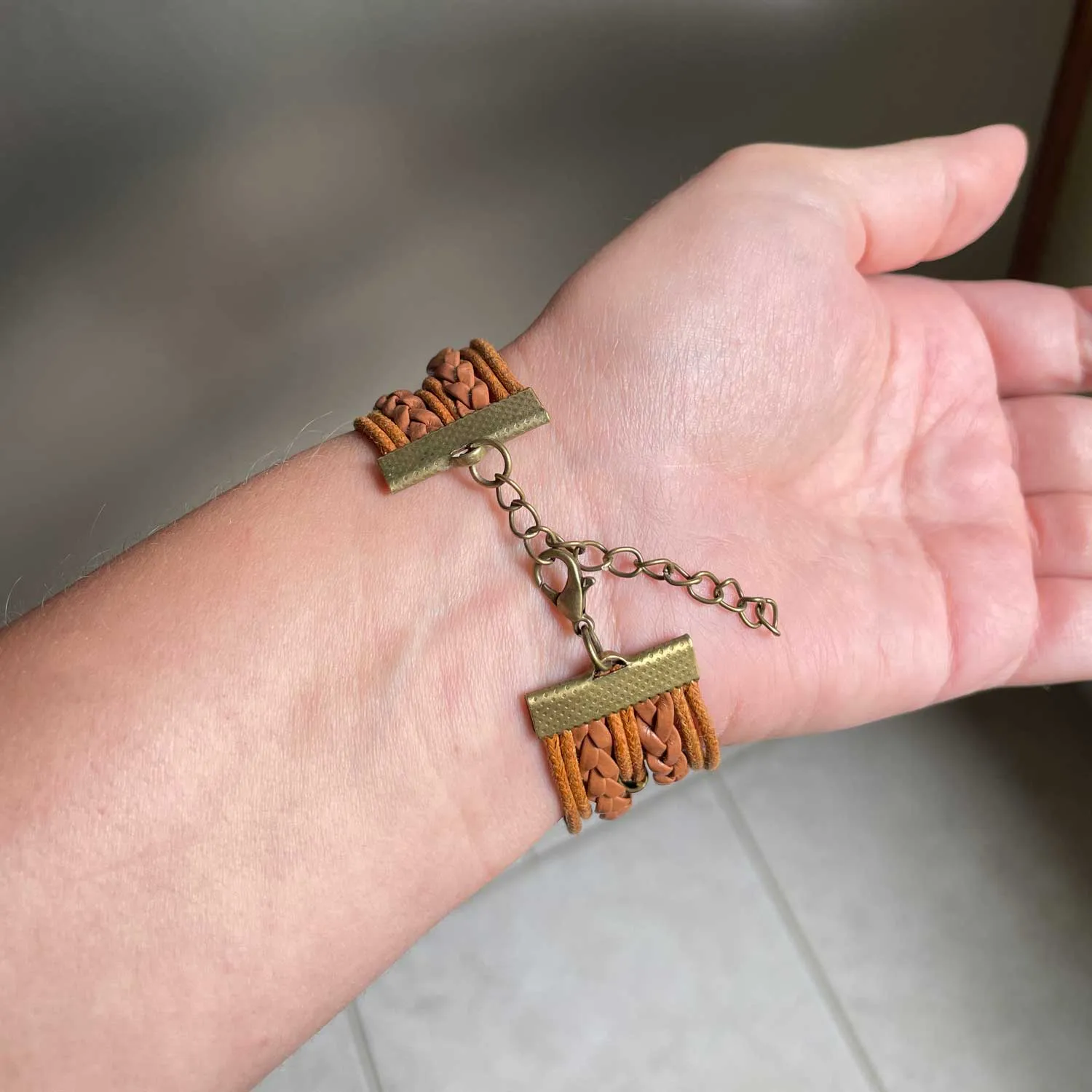 I Am a New Creation in Christ – Multi-Strand Leather Bracelet with Butterflies, 2 Corinthians 5:17 Scripture Bracelet – Christian Jewelry