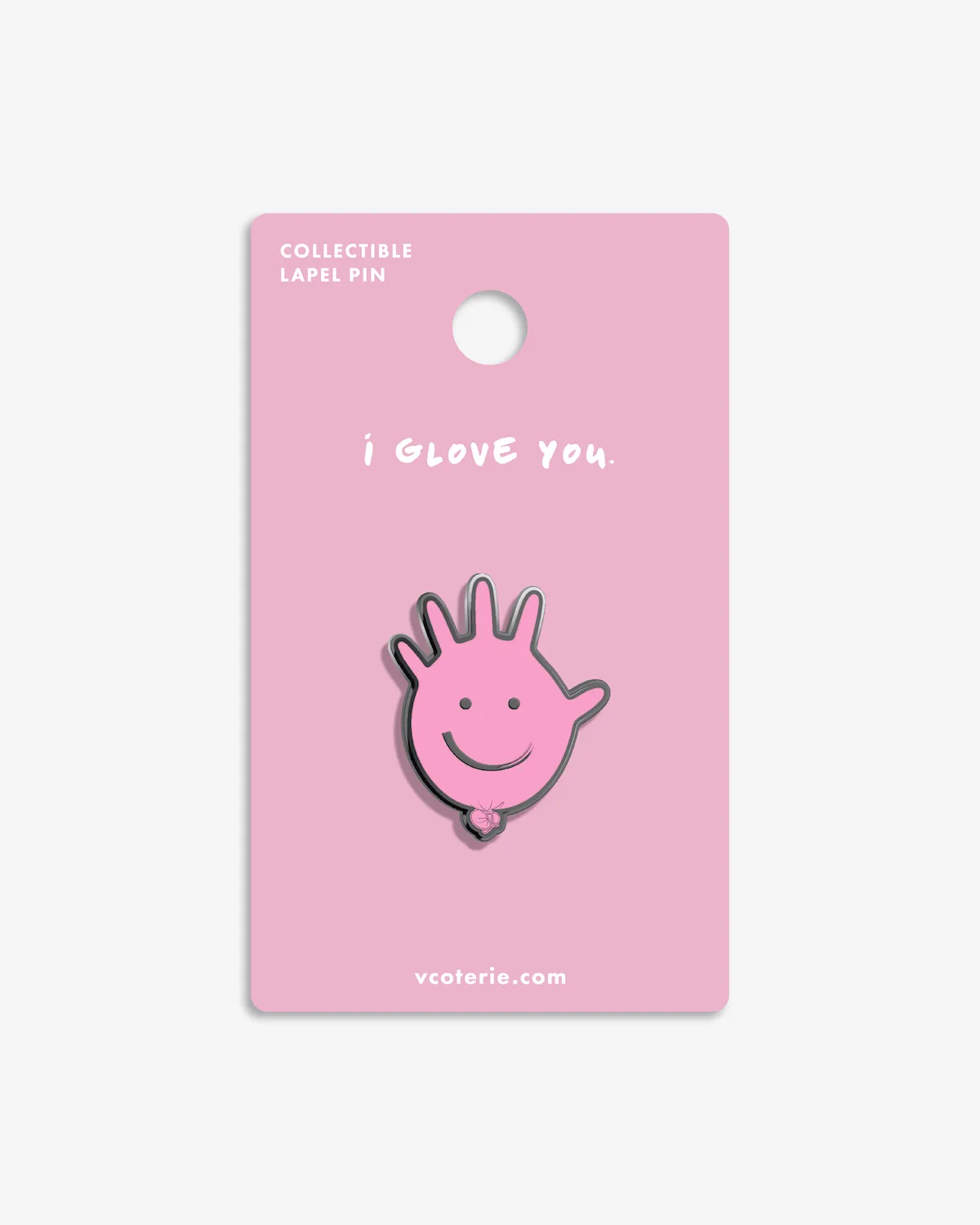 I Glove You (Doug the Glove) Greeting Lapel Pin