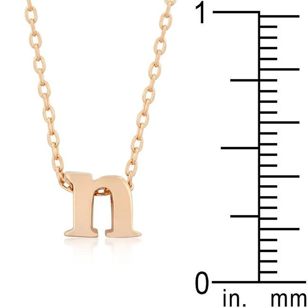 Initial N Rose Gold Pendant