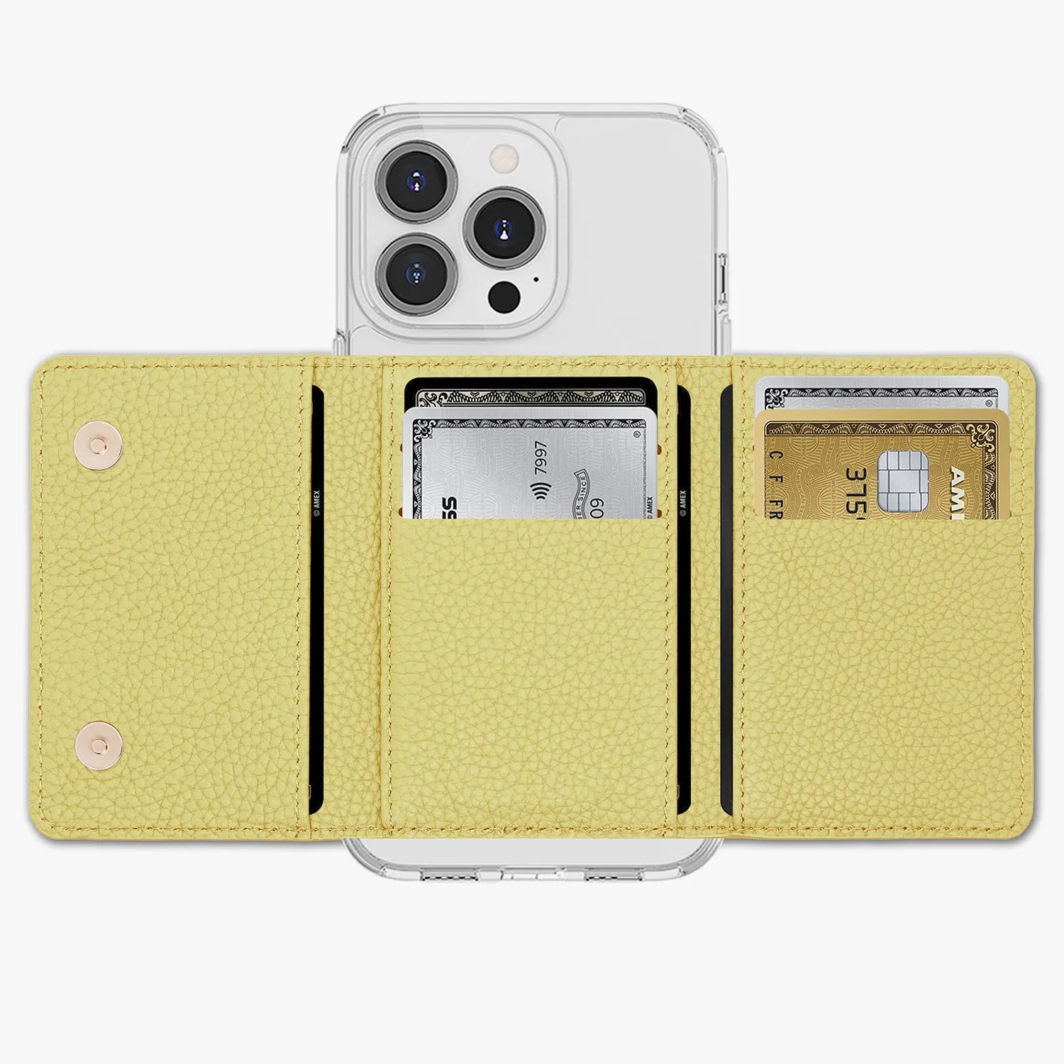 iPhone 16 Plus HD Clear Case with MagSafe Trifold Wallet Set