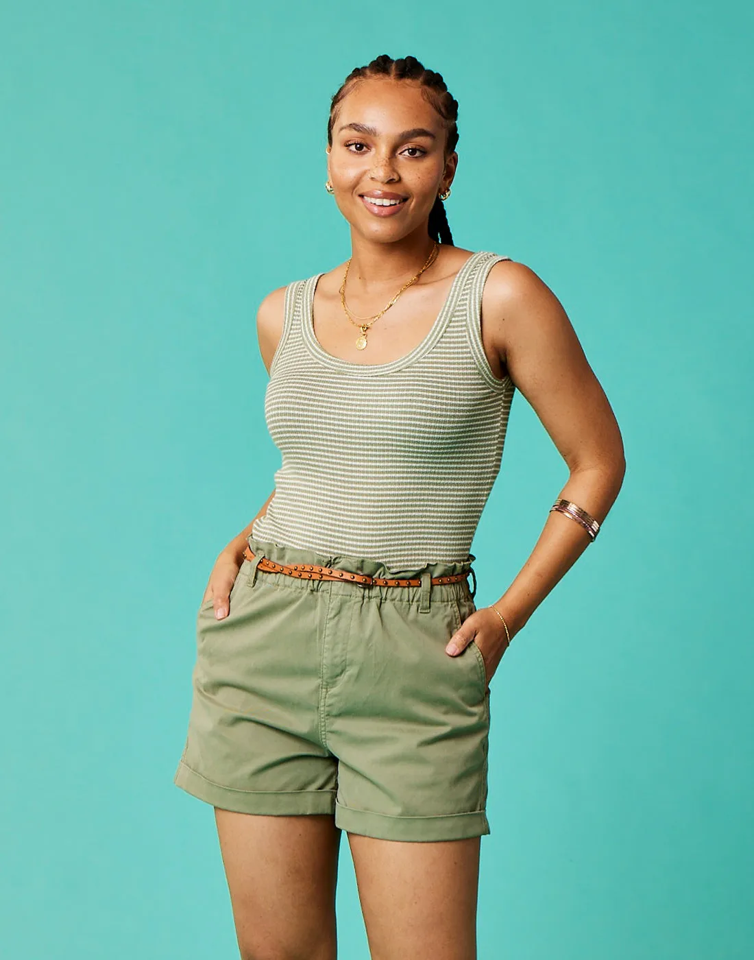 Journey Twill Short: Olive - FINAL SALE