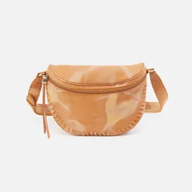 Juno Belt Bag In Soft Shibori Leather - Saffron