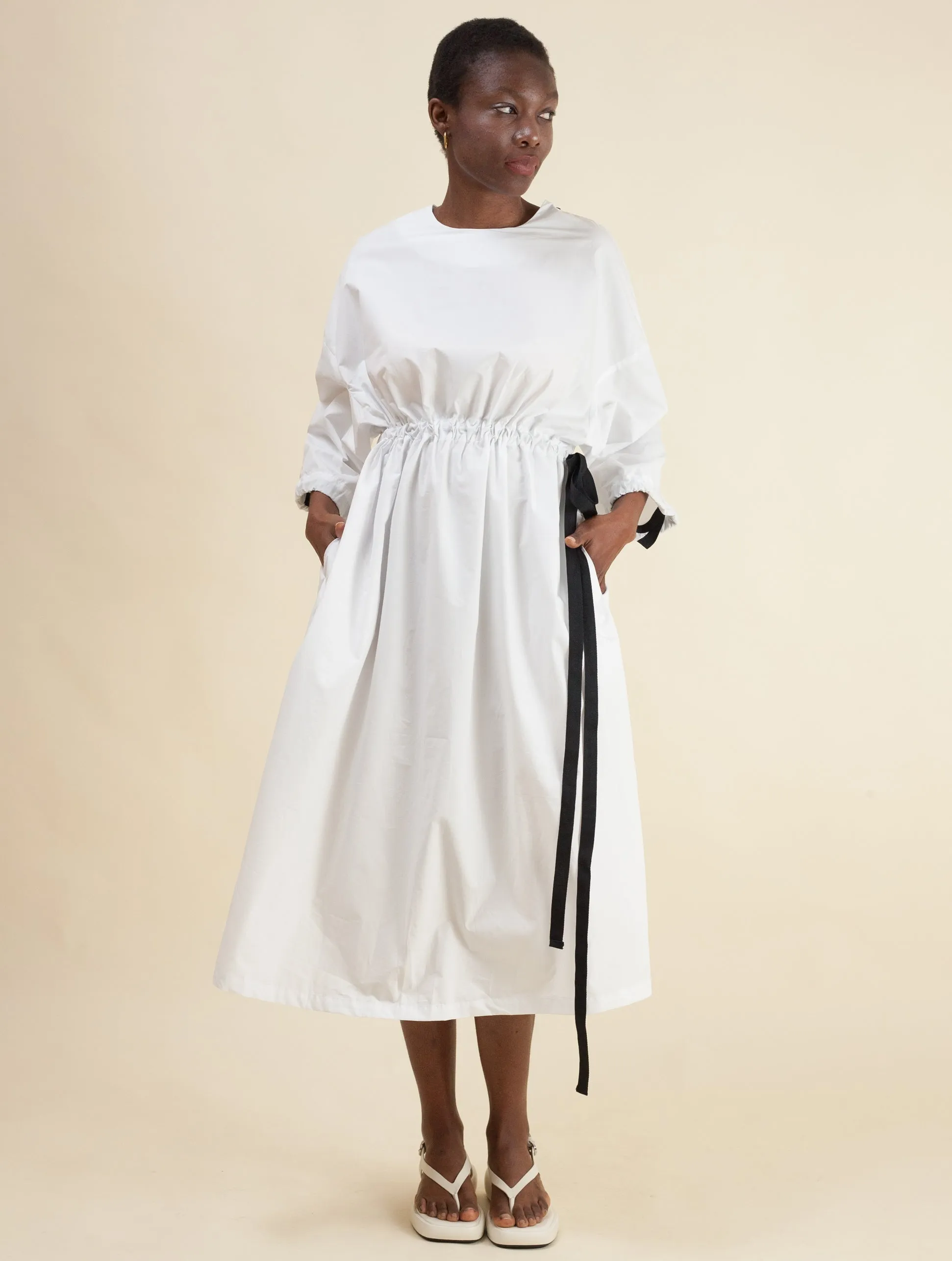 Kai-Kai Dress (White Poplin)