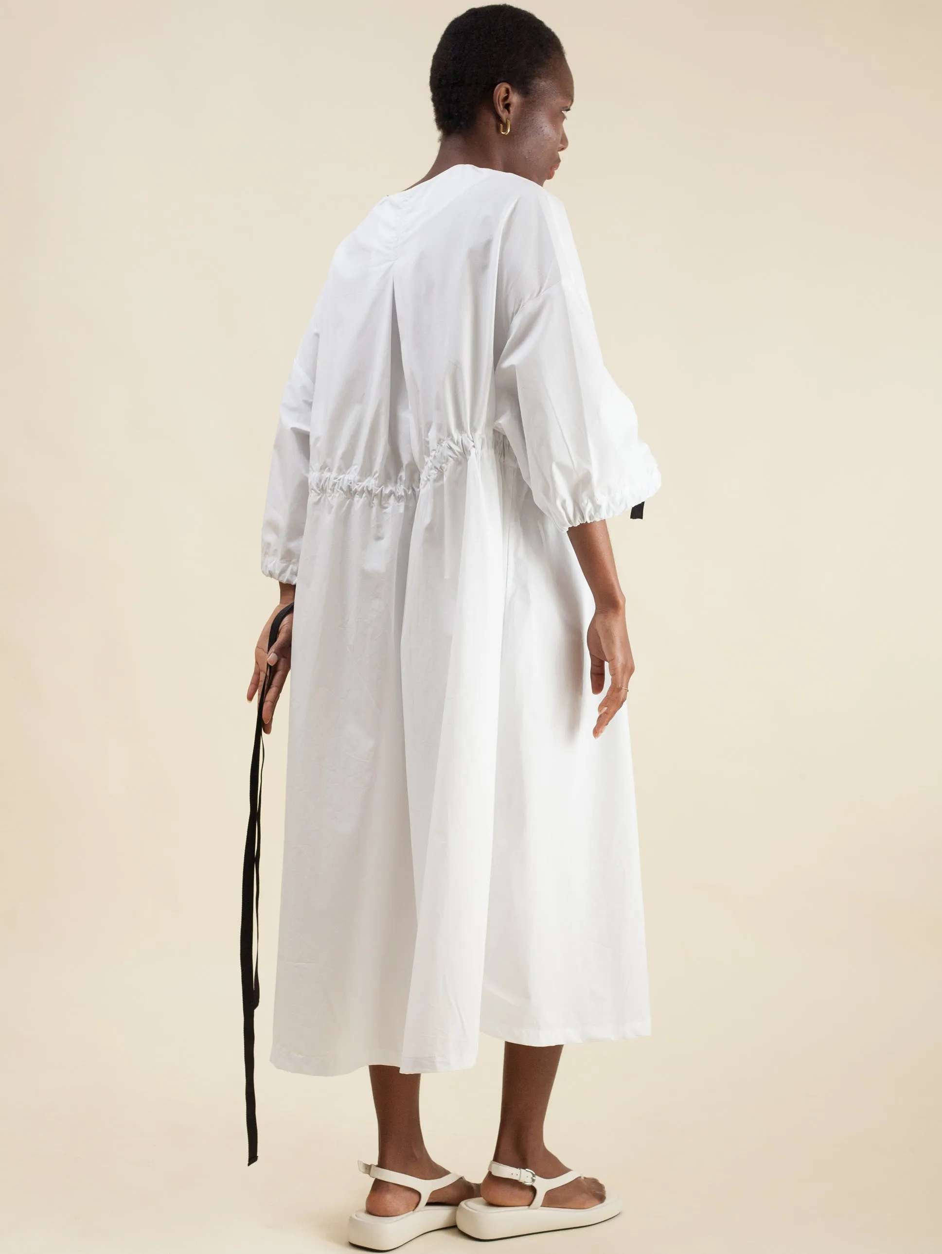 Kai-Kai Dress (White Poplin)