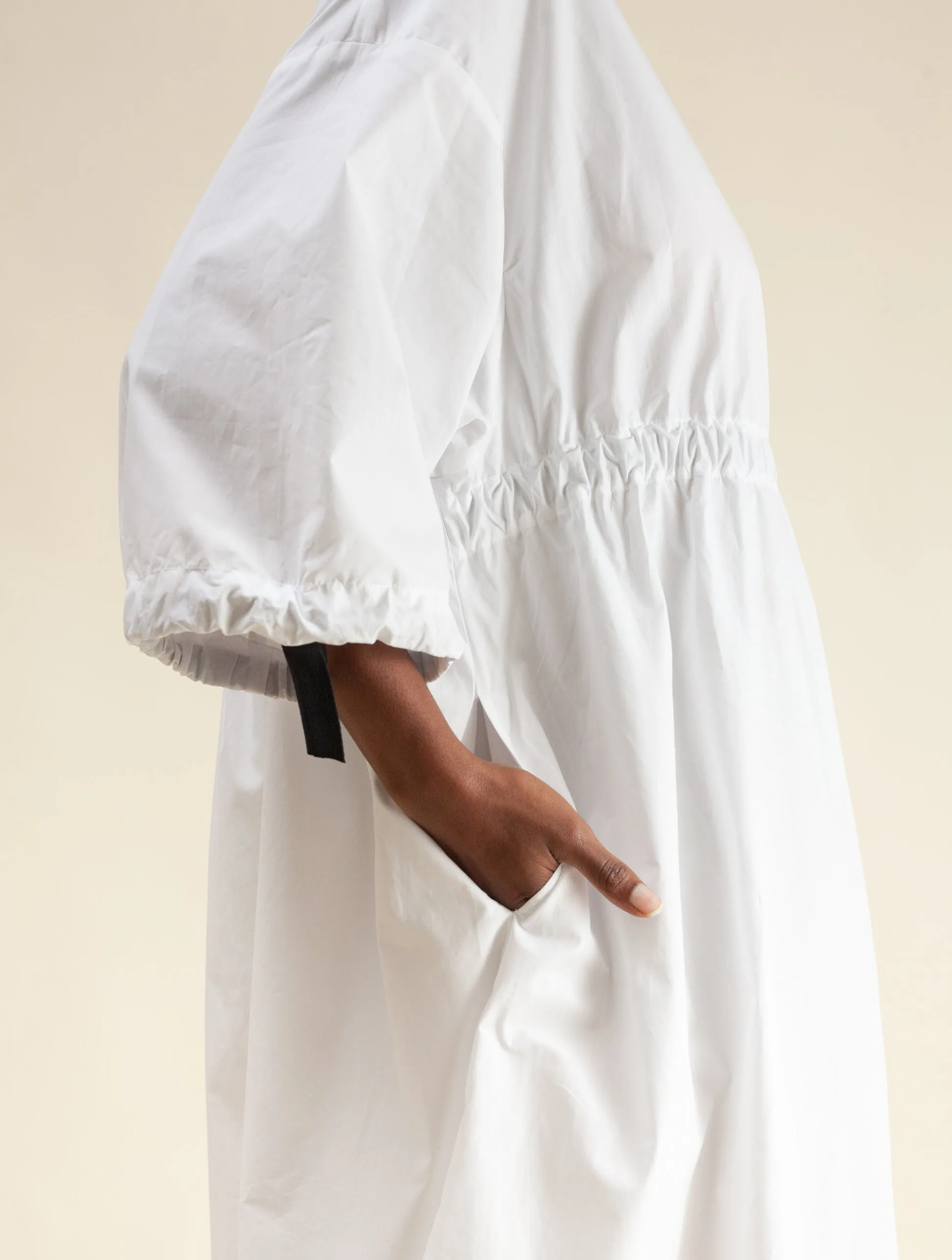 Kai-Kai Dress (White Poplin)