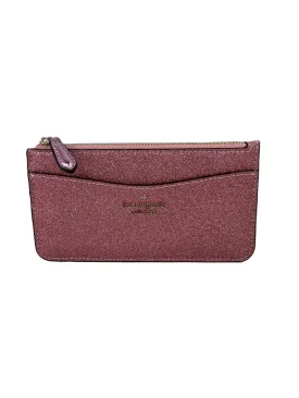 Kate Spade pink glitter slim wallet