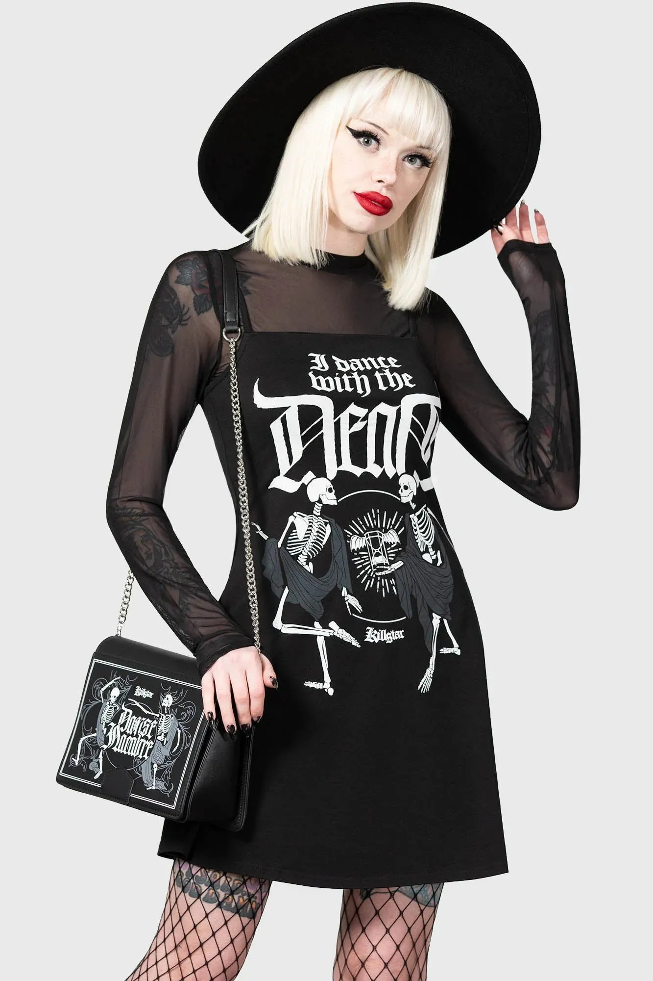 Killstar La Danse Handbag Skeletons Chains