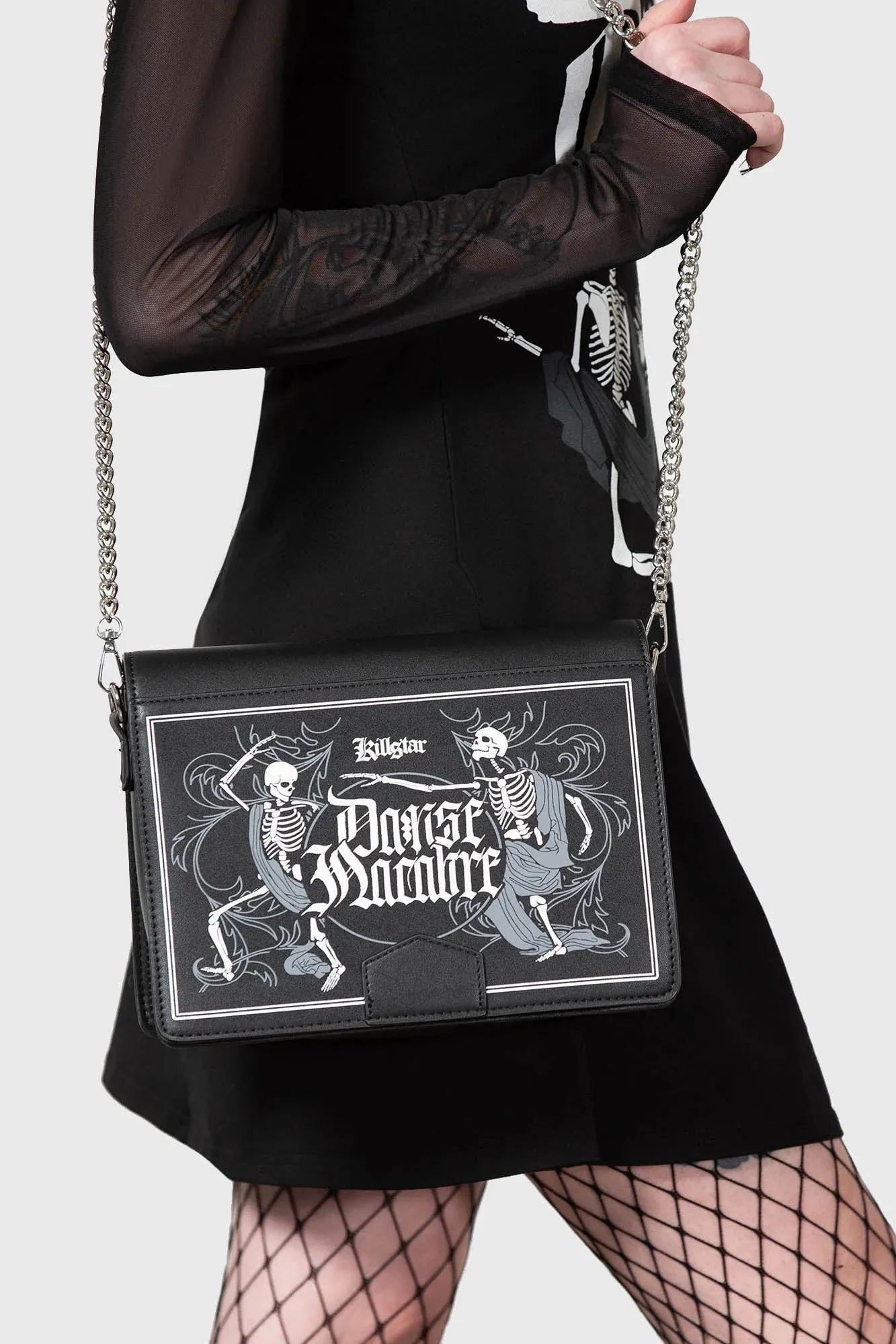 Killstar La Danse Handbag Skeletons Chains