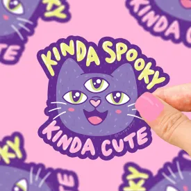 Kinda Spooky Kinda Cute Cat Vinyl Sticker