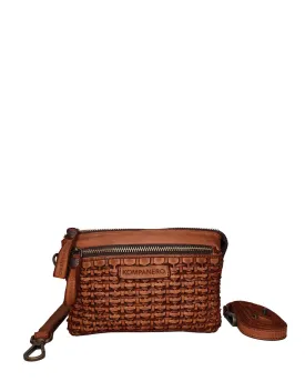 Kompanero Dune Cognac Leather Compact Bag