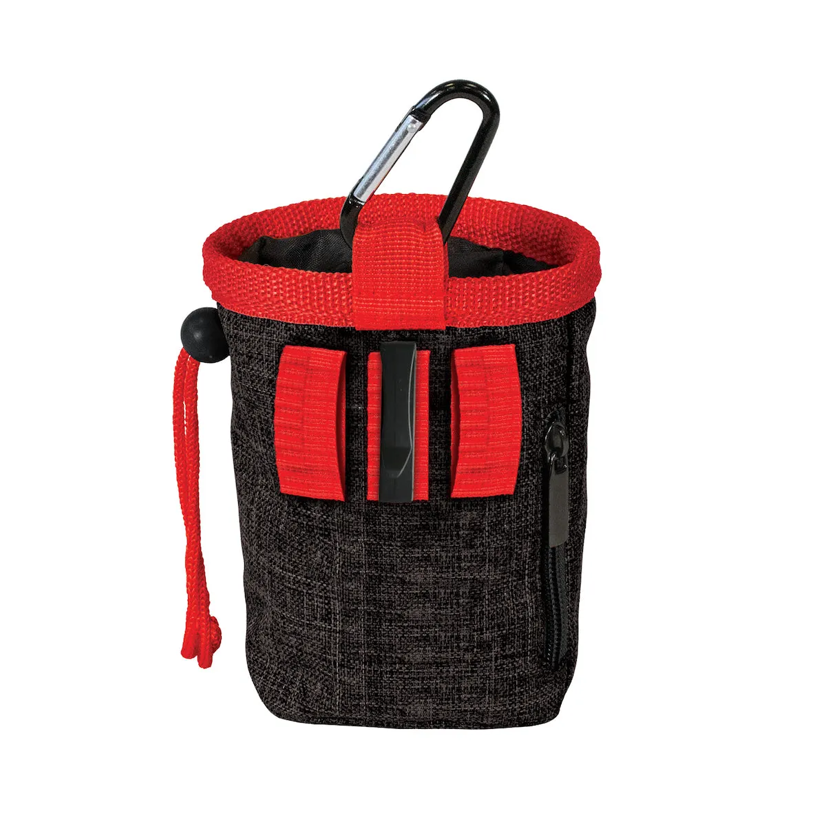 Kuma Good Dog Treat Pouch - Carbon/Red