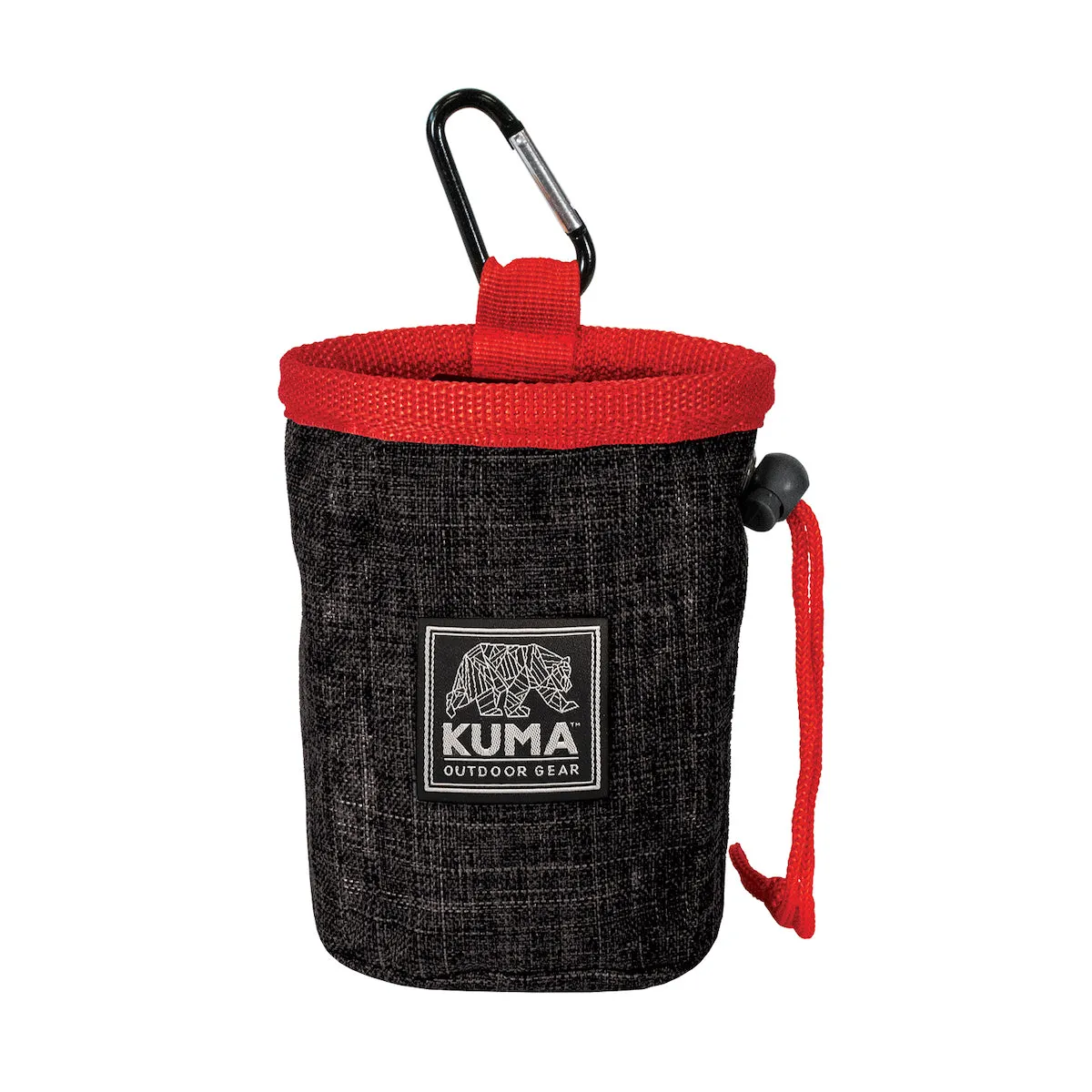 Kuma Good Dog Treat Pouch - Carbon/Red