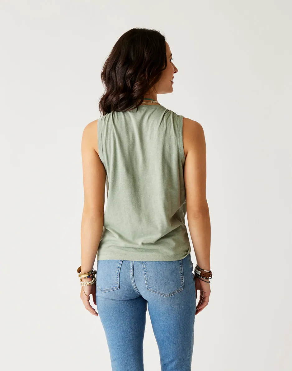 Larisa Hemp Tank: Light Cilantro