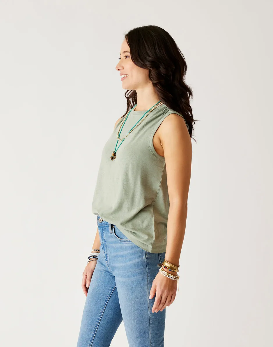 Larisa Hemp Tank: Light Cilantro