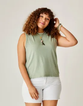 Larisa Hemp Tank: Light Cilantro