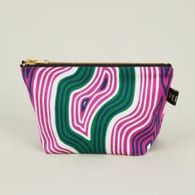 Lasdun Cotton Travel Pouch -Pink/Green