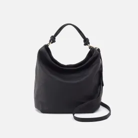 Lindley Hobo in Soft Pebbled Leather - Black