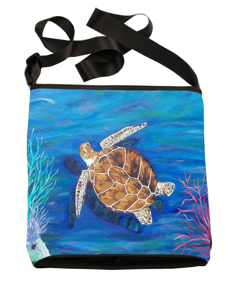 Loggerhead Sea Turtle Kitten Cross Body Bag- The Pilgrim