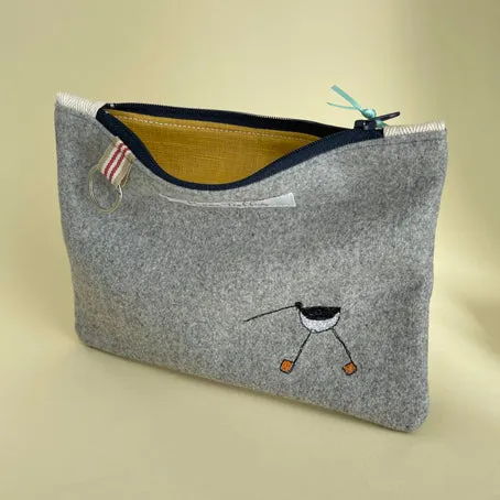 Make up / large purse - oystercatcher