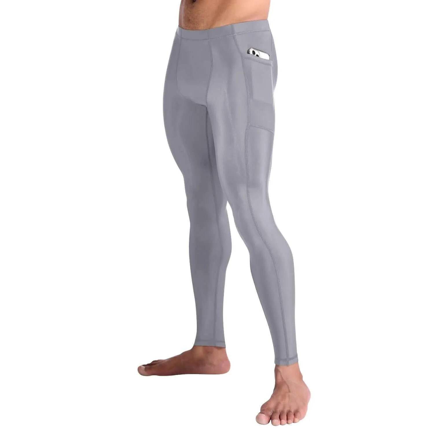 Men's Compression Pants W/ Pockets - Dark Gray