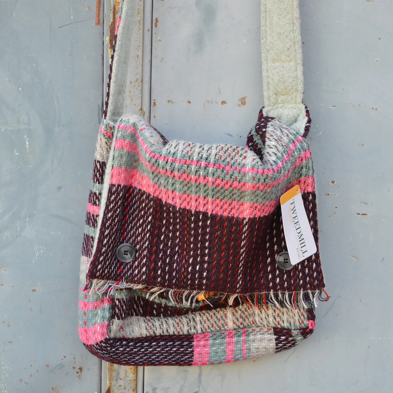 Messenger Bag 100% Recycled Wool Shoulder Satchel