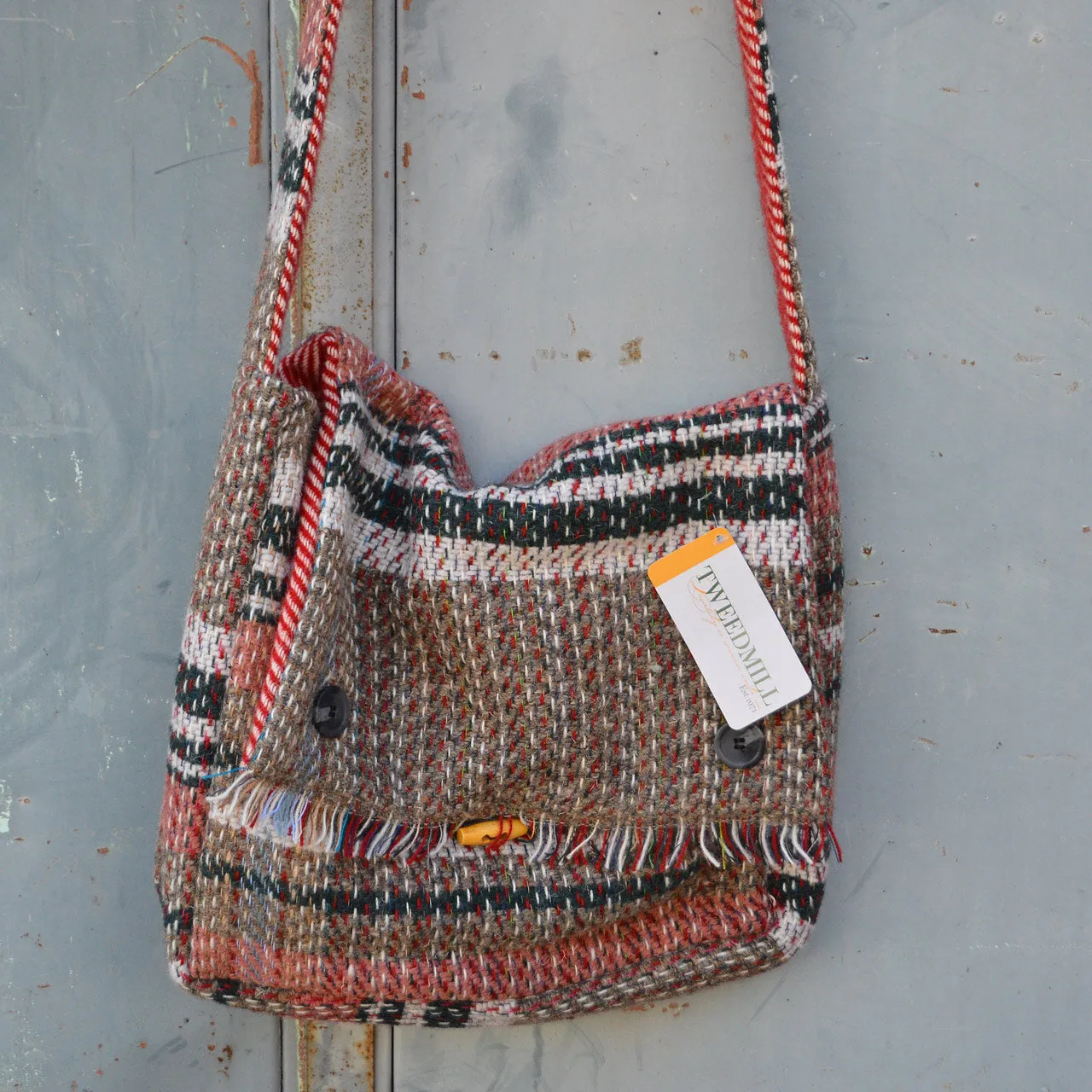 Messenger Bag 100% Recycled Wool Shoulder Satchel