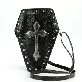 Metallic Cross Coffin Bag Backpack