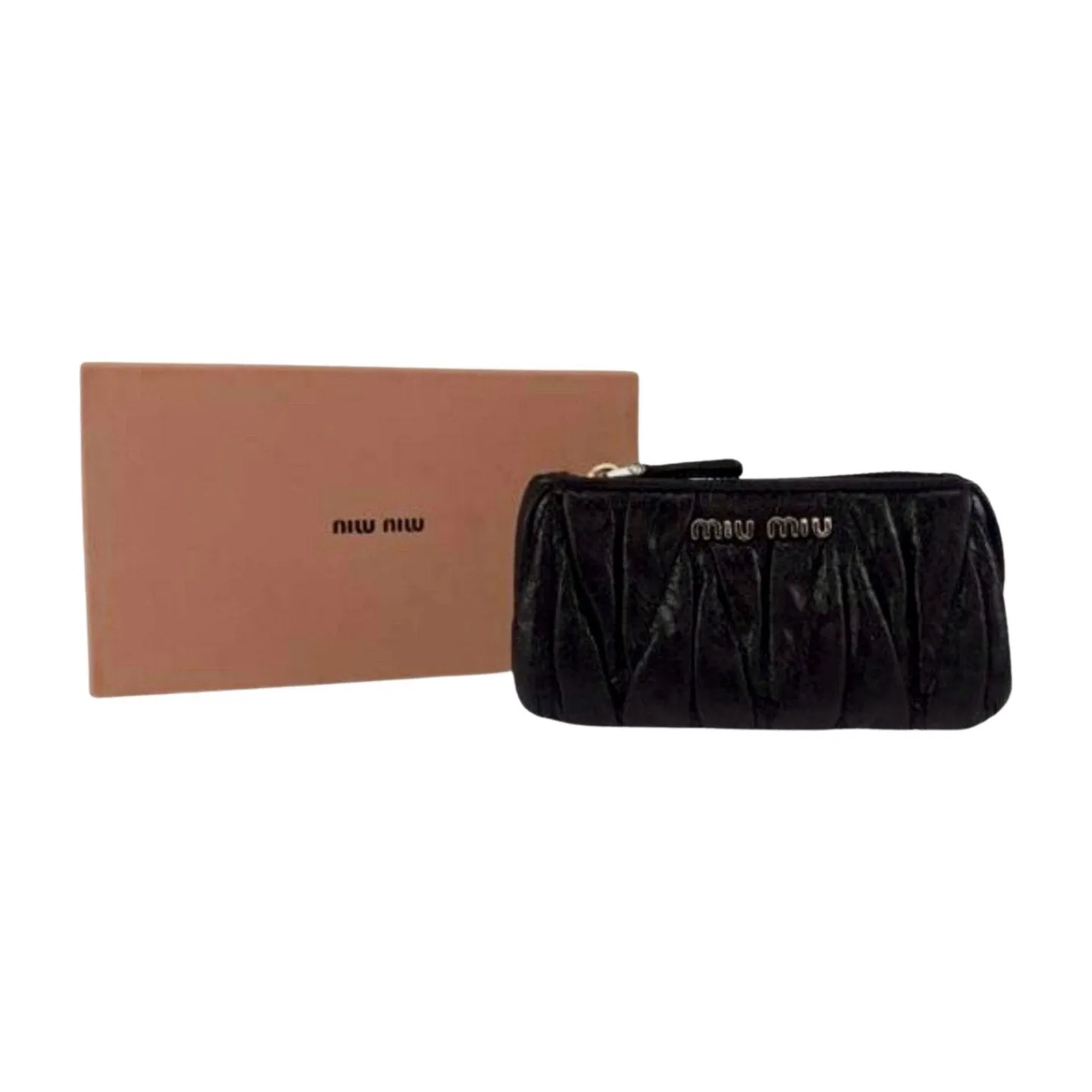 Miu Miu Matelasse Wallet Coin Purse Key Ring