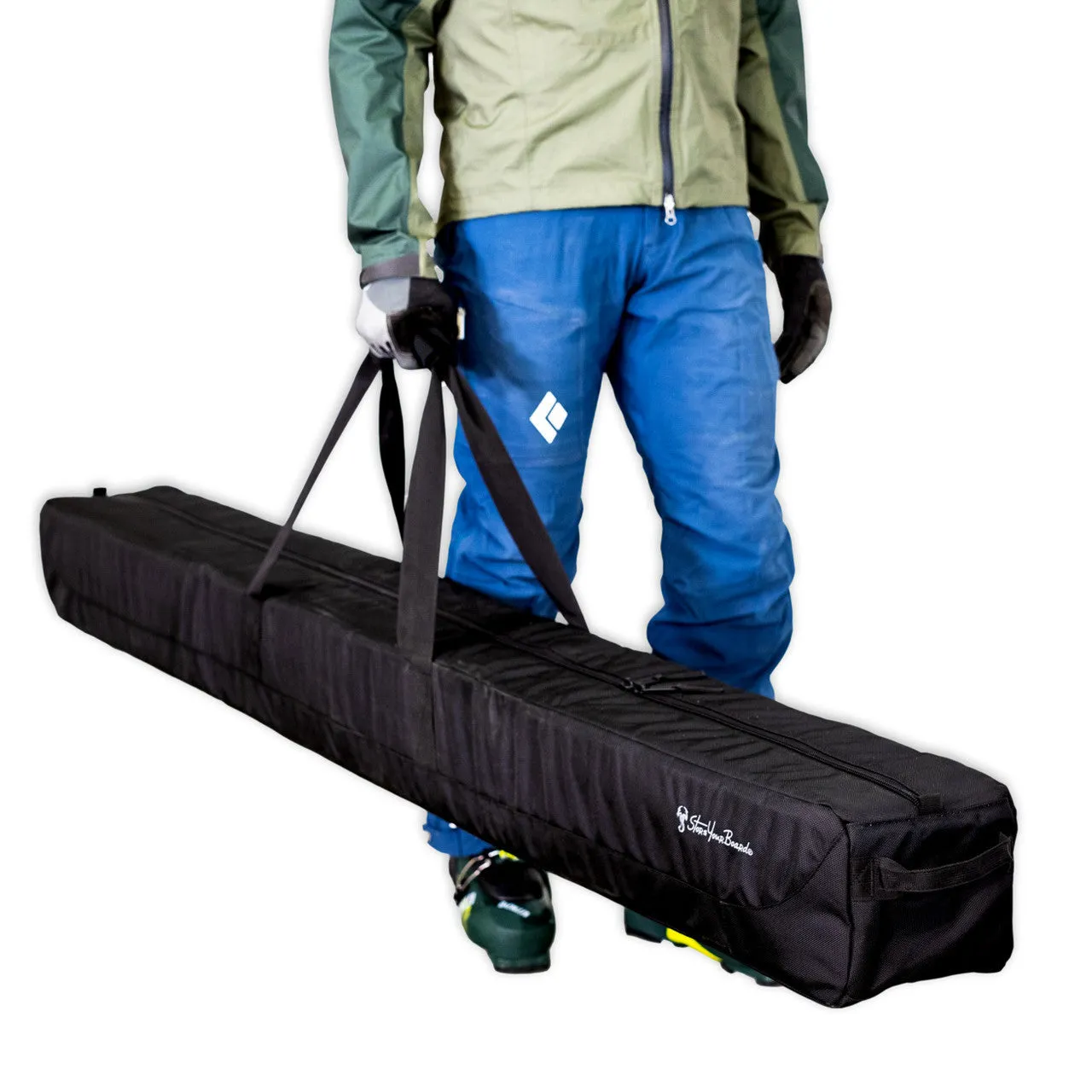 Mountain Essential Ski Travel Bag Holds Single Pair of Skis