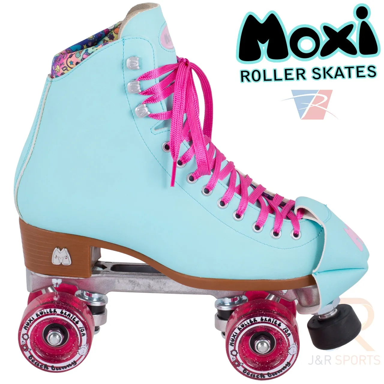 Moxi Beach Bunny Roller Skates - Sky Blue