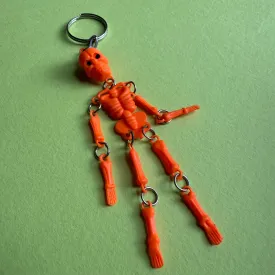 Neon 80s skeleton charm